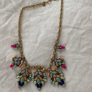 J Crew Rainbow and Crystal Necklace